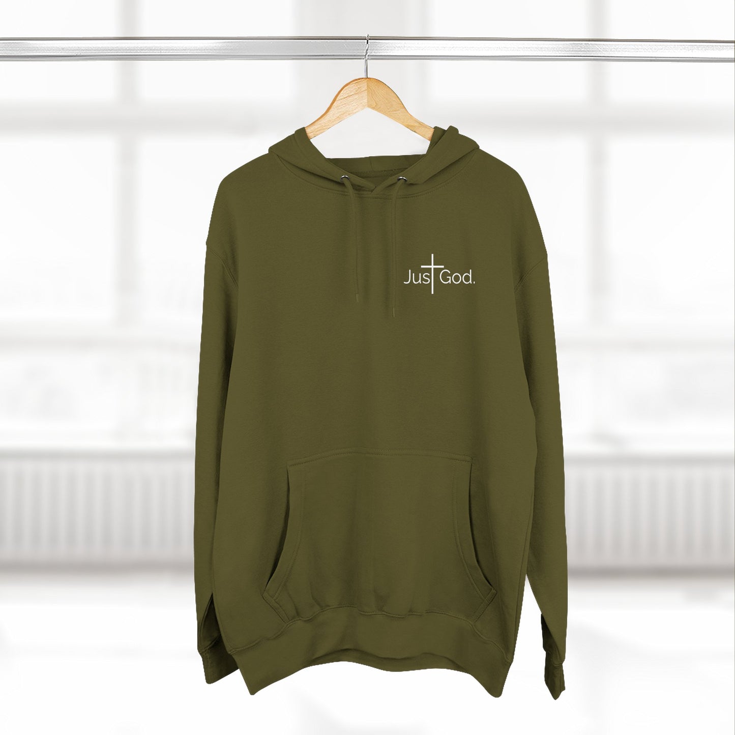 Just God. Believe • Endure • Overcome | Unisex Fleece-Lined Hoodie