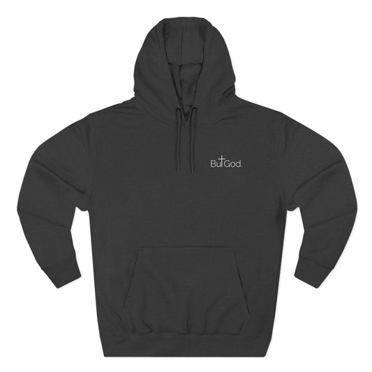 But God. Snowboarding Edition | Faith Keeps Me Gliding Upward Unisex Fleece Hoodie | Dark Colors